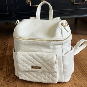 Luli Bebé - Petite Monaco Diaper Bag - Pearl White